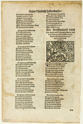 Illustration from Das Heldenbuch, plate 33 from Woodcuts from Books of the XVI Century