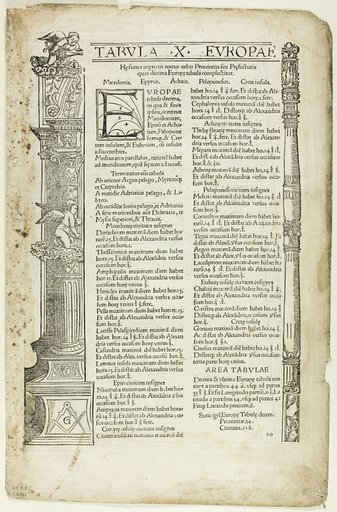 Illustration from "Geographia", plate 36 from Woodcuts from Books of the XVI Century