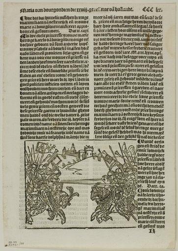 Illustration from Coronijke van Hollandt, plate 58 from Woodcuts from Books of the XVI Century