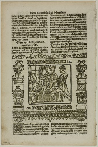 Illustration from Coronijke van Flaendren, plate 59 from Woodcuts from Books of the XVI Century