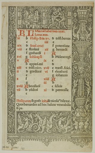 Illustration from Officium B.M.V., plate 62 from Woodcuts from Books of the XVI Century