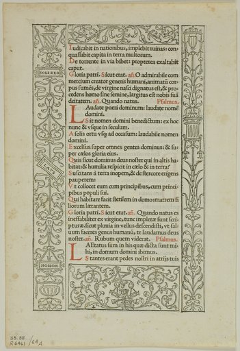 Illustration from Horae in laudem Virginis Mariae, plate 64 from Woodcuts from Books of the XVI Century