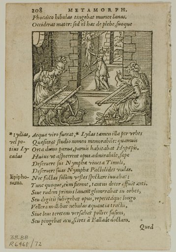 Illustration from Metamorphosis by Ovidius, plate 72 from Woodcuts from Books of the XVI Century
