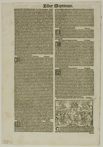 Leaf from Catalogus Sanctorum by Petrus Natalibus, plate 75 from Woodcuts from Books of the XVI Century