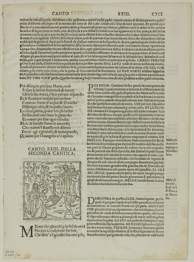 Illustration to Comedia di Danthe Alighieri, Purgatory, Canto XXIII, plate 88 from Woodcuts from Books of the XVI Century