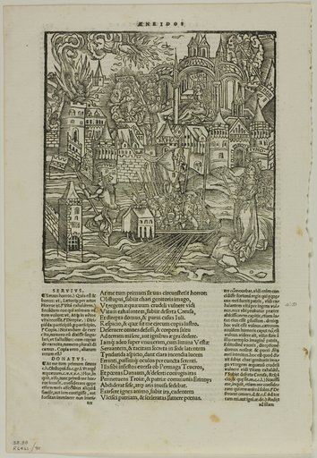 Leaf from Opera by Virgilius (after the Strasbourg Virgil, 1502), plate 90 from Woodcuts from Books of the XVI Century