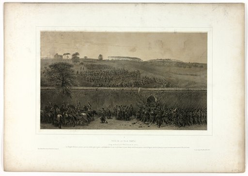 Capture of the Villa Pamfili, from Souvenirs d’Italie: Expédition de Rome