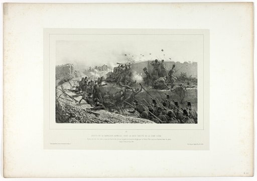 Sortie of the Roman garrison..., from Souvenirs d’Italie: Expédition de Rome