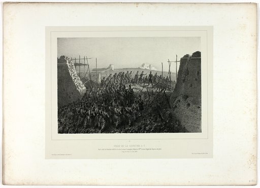 Capture of the Courtine 6-7, from Souvenirs d’Italie: Expédition de Rome