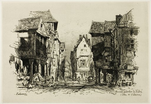 An Old Quarter of Vitré, Ille-et-Vilaine