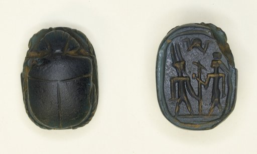 Scarab: Two Standing Deities