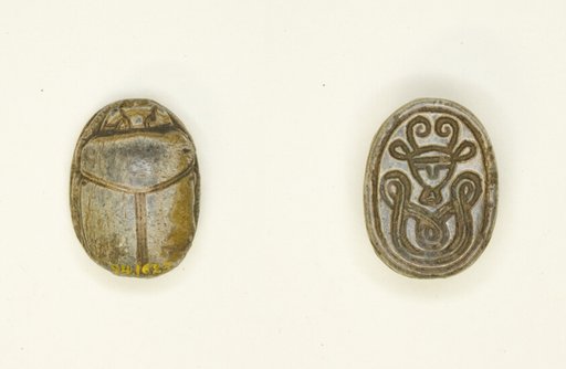 Scarab: Hathor Head with Woven Pattern