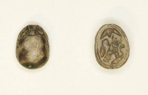 Scarab: Falcon with Red Crown and Cobra (?)