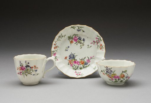 Tea Bowl, Coffee Cup, and Saucer