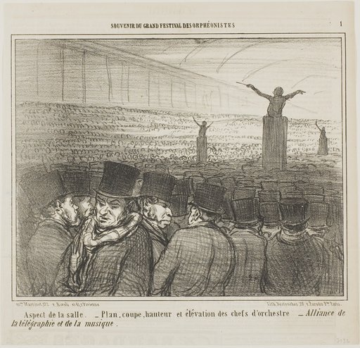 View of the Grand Hall, plate 1 from Souvenirdu Grand Festival des Orphéonistes