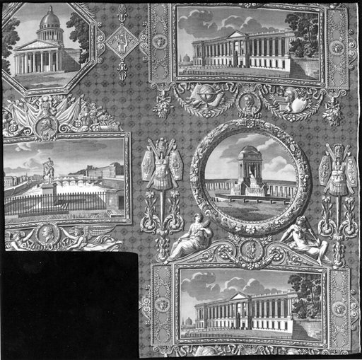 Les Monuments de Paris (The Monuments of Paris) (Furnishing Fabric)