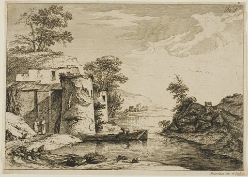 The Old Tower at the Edge of a River