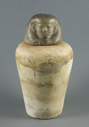 Canopic Jar with Human Head Lid