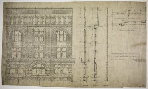 Standard Club, Chicago, Illinois, Revised Elevation and Details