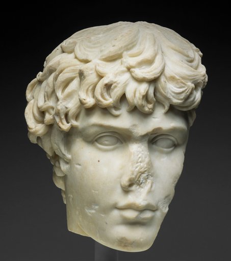 Fragment of a Portrait Head of Antinous