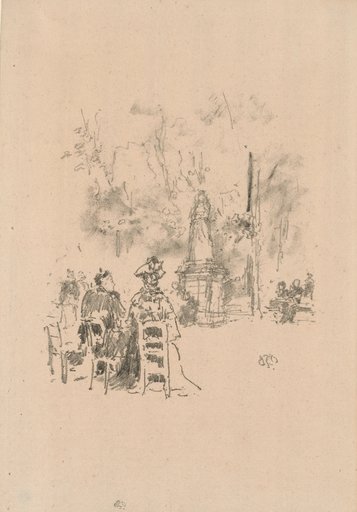 Conversation under the Statue, Luxembourg Gardens