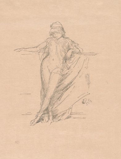 Little Draped Figure, Leaning
