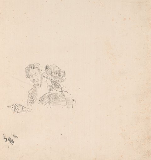 Sketch: Self-Portrait with Miss R. Birnie Philip