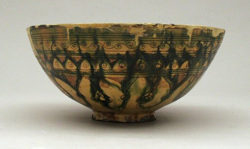 Bowl with Incised and Splashed Decoration