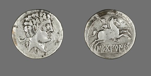 Denarius (Coin) Depicting a Laureate