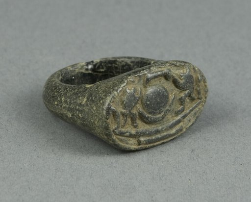 Ring of Sun God Ra in his Bark Being Worshipped by Baboons