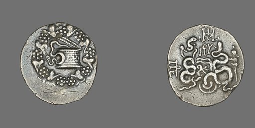 Tetradrachm (Coin) Depicting a Cista with Snake