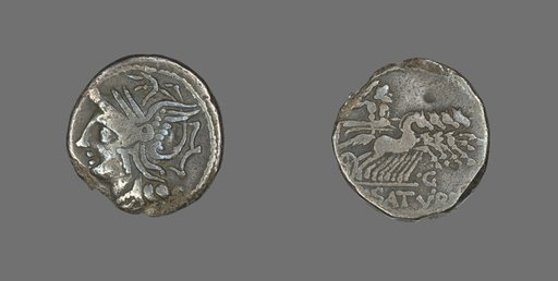 Denarius (Coin) Depicting the Goddess Roma