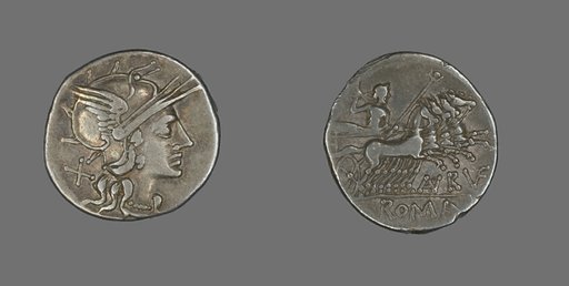 Denarius (Coin) Depicting the Goddess Roma