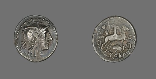 Denarius (Coin) Depicting the Goddess Roma