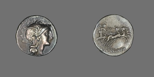 Denarius (Coin) Depicting the Goddess Roma