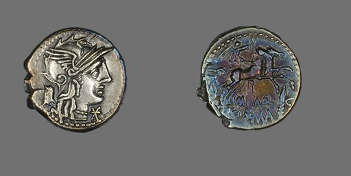 Denarius (Coin) Depicting the Goddess Roma