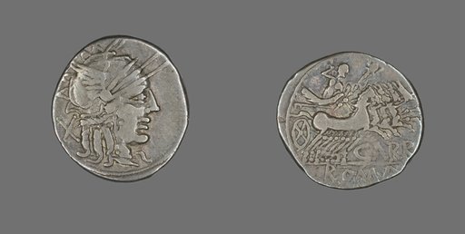 Denarius (Coin) Depicting the Goddess Roma