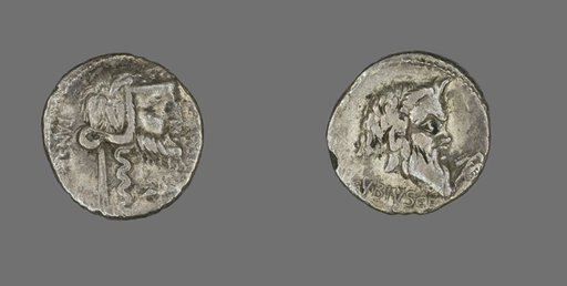 Denarius (Coin) Depicting the Satyr Silenus