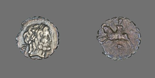 Denarius Serratus (Coin) Depicting the God Jupiter
