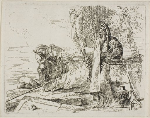 Standing Philosopher and Two Other Figures, from Capricci