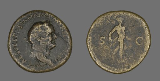 Sestertius (Coin) Portraying Emperor Vespasian