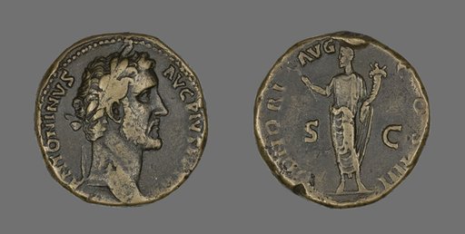 Sestertius (Coin) Portraying Emperor Antoninus Pius