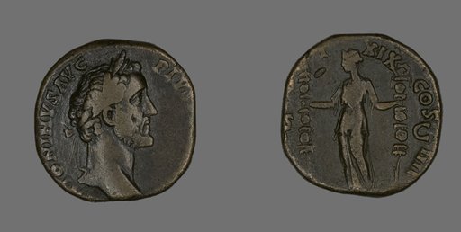 Sestertius (Coin) Portraying Emperor Antoninus Pius