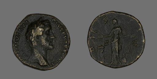 Sestertius (Coin) Portraying Emperor Antoninus Pius