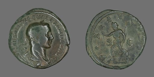 Sestertius (Coin) Portraying Emperor Severus Alexander