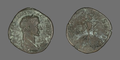Sestertius (Coin) Portraying Emperor Severus Alexander