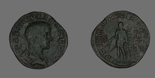 Sestertius (Coin) Portraying Emperor Maximus
