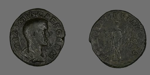 Sestertius (Coin) Portraying Emperor Maximus