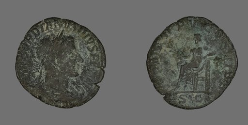 Sestertius (Coin) Portraying a Roman Emperor