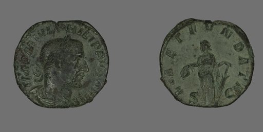 Sestertius (Coin) Portraying Philip the Arab